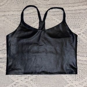Leather Effect Workout Top